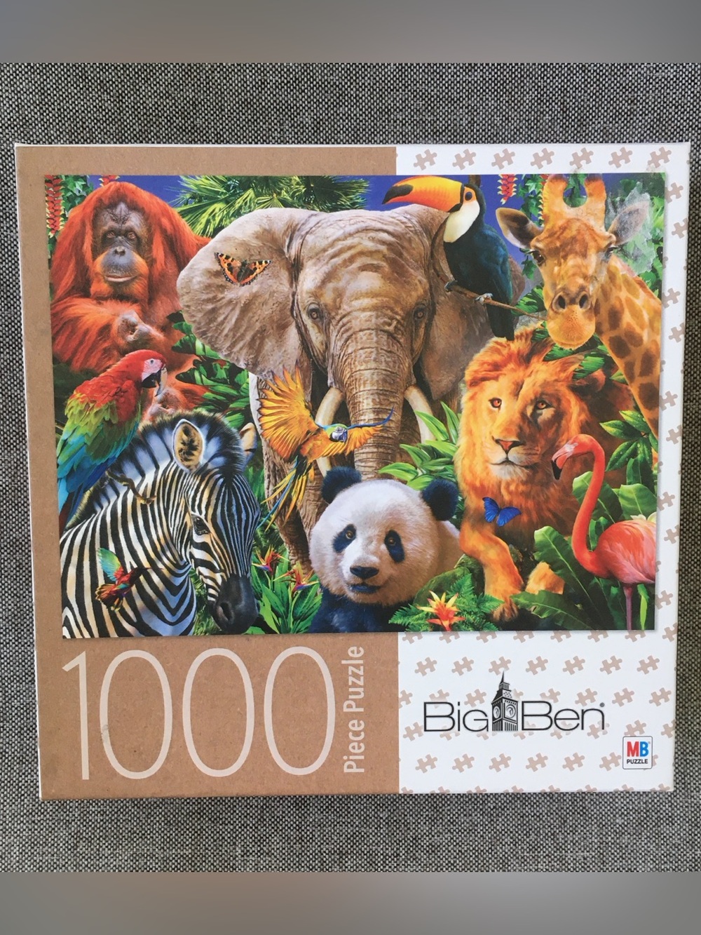 ‘Animals’ 1000 Piece Puzzle by Milton Bradley / Big Ben COMPLETE